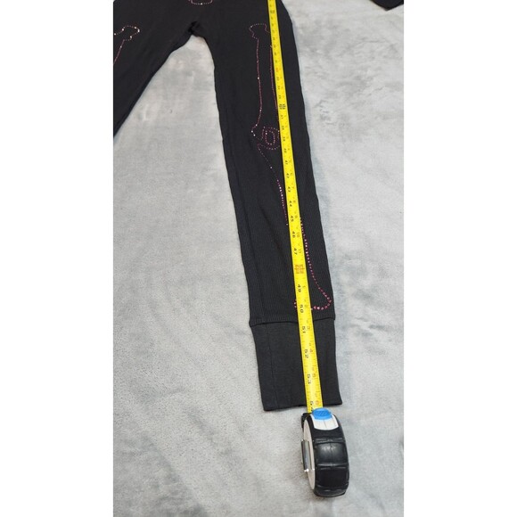 Victoria's Secret PINK Womens XS Black Skeleton Halloween Thermal One Piece NWT - Picture 4 of 8